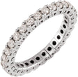 Platinum Round Natural Diamond Flexible Eternity Band - 2.25mm Stones