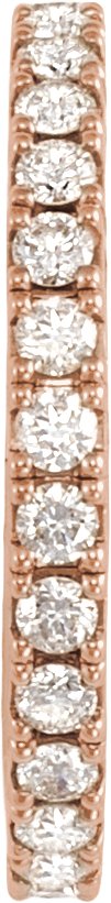 14K Gold Round Lab-Grown Diamond Flexible Eternity Band - 2.25mm Stones - Rose Gold - view 3