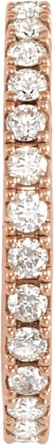 14K Gold Round Lab-Grown Diamond Flexible Eternity Band - 2.25mm Stones - Rose Gold - view 3