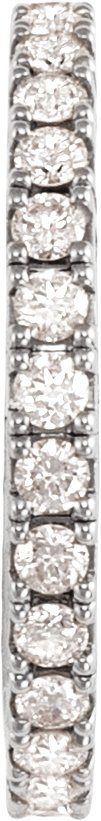 Platinum Round Lab-Grown Diamond Flexible Eternity Band - 2.25mm Stones - view 3