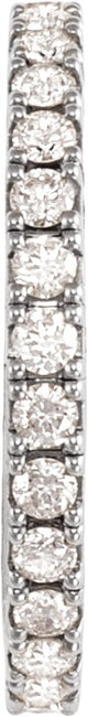 Platinum Round Lab-Grown Diamond Flexible Eternity Band - 2.25mm Stones - view 3