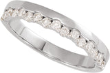 Platinum Round Lab-Grown Diamond Single Sided Anniversary Band - 1.75mm Stones - view 4