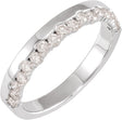 Platinum Round Lab-Grown Diamond Single Sided Anniversary Band - 1.75mm Stones