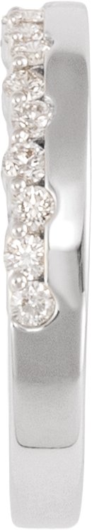 Platinum Round Lab-Grown Diamond Single Sided Anniversary Band - 1.75mm Stones - view 3