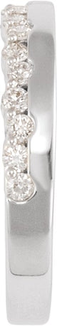 Platinum Round Natural Diamond Single Sided Anniversary Band - 1.75mm Stones - view 3