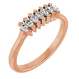 14K Gold Marquise Lab-Grown Diamond Seven-Stone Anniversary Band - 3x1.5mm Stones - Rose Gold