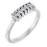 Platinum Marquise Lab-Grown Diamond Seven-Stone Anniversary Band - 3x1.5mm Stones