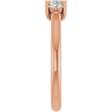 14K Gold Marquise Lab-Grown Diamond Seven-Stone Anniversary Band - 3x1.5mm Stones - Rose Gold - view 4