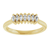 14K Gold Marquise Lab-Grown Diamond Seven-Stone Anniversary Band - 3x1.5mm Stones - Yellow Gold - view 3