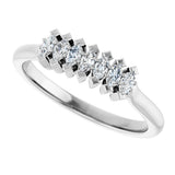 Platinum Marquise Lab-Grown Diamond Seven-Stone Anniversary Band - 3x1.5mm Stones - view 5