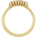 14K Gold Marquise Lab-Grown Diamond Seven-Stone Anniversary Band - 3x1.5mm Stones - Yellow Gold - view 2