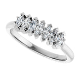 Platinum Marquise Natural Diamond Seven-Stone Anniversary Band - 3.5x1.75mm Stones - view 5