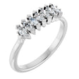 Platinum Marquise Natural Diamond Seven-Stone Anniversary Band - 3.5x1.75mm Stones