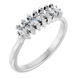 Platinum Marquise Natural Diamond Seven-Stone Anniversary Band - 3.5x1.75mm Stones