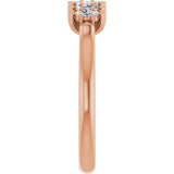14K Gold Marquise Natural Diamond Seven-Stone Anniversary Band - 3.5x1.75mm Stones - Rose Gold - view 4