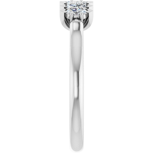 14K Gold Marquise Natural Diamond Seven-Stone Anniversary Band - 3.5x1.75mm Stones - White Gold - view 4