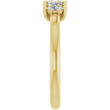 14K Gold Marquise Lab-Grown Diamond Seven-Stone Anniversary Band - 3.5x1.75mm Stones - Yellow Gold - view 4