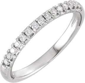 Platinum Round Natural Diamond Rope Anniversary Band - 1/5 CTW