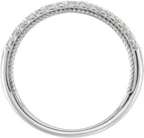 Platinum Round Lab-Grown Diamond Rope Anniversary Band - 1/5 CTW - view 2