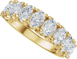 14K Gold Oval Lab-Grown Diamond Accented Infinity-Inspired Anniversary Band - 2 1/3-3 3/4 CTW - Yellow Gold - view 5