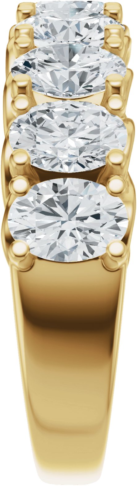 14K Gold Oval Lab-Grown Diamond Accented Infinity-Inspired Anniversary Band - 2 1/3-3 3/4 CTW - Yellow Gold - view 4