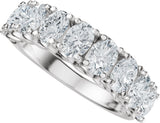 Platinum Oval Lab-Grown Diamond Accented Infinity-Inspired Anniversary Band - 2 1/3-3 3/4 CTW - view 5