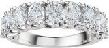 14K Gold Oval Lab-Grown Diamond Accented Infinity-Inspired Anniversary Band - 2 1/3-3 3/4 CTW - White Gold - view 3