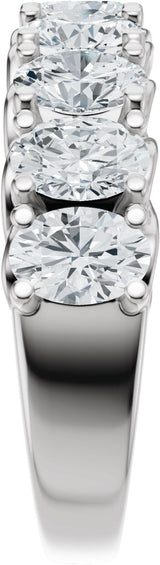 Platinum Oval Lab-Grown Diamond Accented Infinity-Inspired Anniversary Band - 2 1/3-3 3/4 CTW - view 4