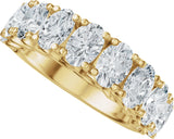 14K Gold Oval Lab-Grown Diamond Accented Infinity-Inspired Anniversary Band - 2 1/3-3 3/4 CTW - Yellow Gold - view 5