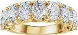 14K Gold Oval Lab-Grown Diamond Accented Infinity-Inspired Anniversary Band - 2 1/3-3 3/4 CTW - Yellow Gold - view 3