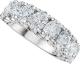 14K Gold Oval Lab-Grown Diamond Accented Infinity-Inspired Anniversary Band - 2 1/3-3 3/4 CTW - White Gold - view 5