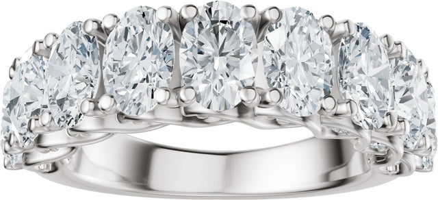 Platinum Oval Lab-Grown Diamond Accented Infinity-Inspired Anniversary Band - 2 1/3-3 3/4 CTW - view 3