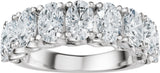 14K Gold Oval Lab-Grown Diamond Accented Infinity-Inspired Anniversary Band - 2 1/3-3 3/4 CTW - White Gold - view 3