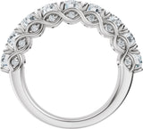 Platinum Oval Lab-Grown Diamond Accented Infinity-Inspired Anniversary Band - 2 1/3-3 3/4 CTW - view 2