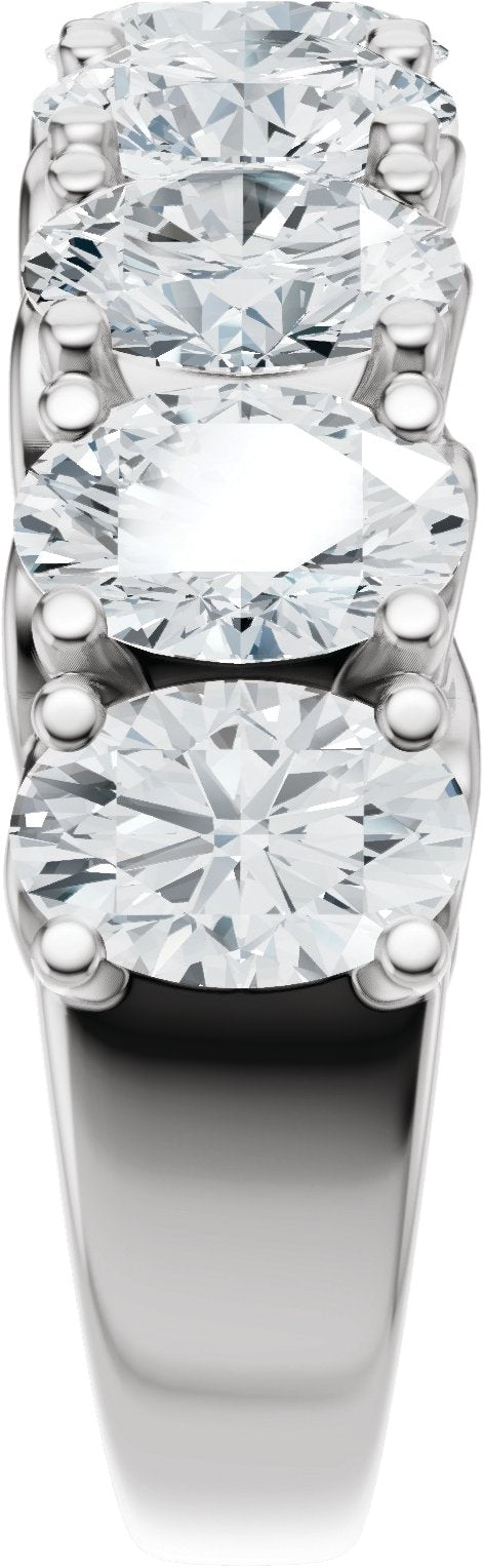 Platinum Oval Lab-Grown Diamond Accented Infinity-Inspired Anniversary Band - 2 1/3-3 3/4 CTW - view 4