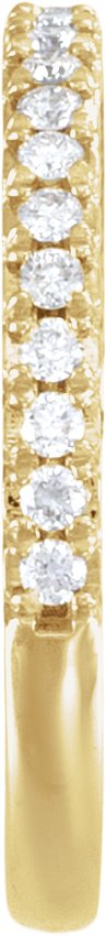 14K Gold Round Lab-Grown Diamond Rope Anniversary Band - 1/5 CTW - Yellow Gold - view 3