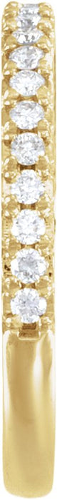 14K Gold Round Lab-Grown Diamond Rope Anniversary Band - 1/5 CTW - Yellow Gold - view 3