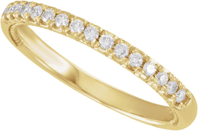 14K Gold Round Lab-Grown Diamond Rope Anniversary Band - 1/5 CTW - Yellow Gold - view 4