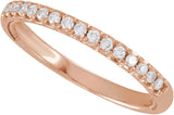 14K Gold Round Lab-Grown Diamond Rope Anniversary Band - 1/5 CTW - Rose Gold - view 4