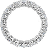 Platinum Round Lab-Grown Diamond Low Profile Eternity Band - 3mm Stones - view 2