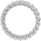 Platinum Round Lab-Grown Diamond Low Profile Eternity Band - 3mm Stones - view 2