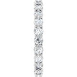 Platinum Round Lab-Grown Diamond Low Profile Eternity Band - 3mm Stones - view 4