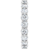 Platinum Round Lab-Grown Diamond Low Profile Eternity Band - 3mm Stones - view 4