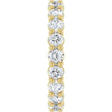 14K Gold Round Lab-Grown Diamond Low Profile Eternity Band - 3mm Stones - Yellow Gold - view 4