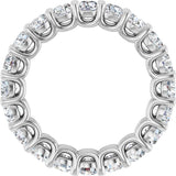 Platinum Round Lab-Grown Diamond Low Profile Eternity Band - 3mm Stones - view 2