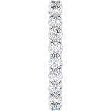 Platinum Round Lab-Grown Diamond Low Profile Eternity Band - 3mm Stones - view 4