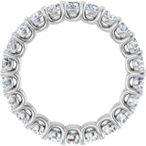 Platinum Round Lab-Grown Diamond Low Profile Eternity Band - 3mm Stones - view 2