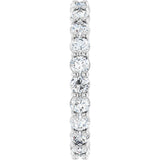 Platinum Round Lab-Grown Diamond Low Profile Eternity Band - 3mm Stones - view 4