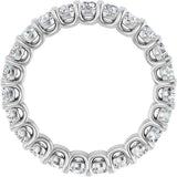 Platinum Round Lab-Grown Diamond Low Profile Eternity Band - 3mm Stones - view 2