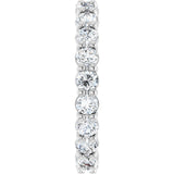 Platinum Round Lab-Grown Diamond Low Profile Eternity Band - 3mm Stones - view 4